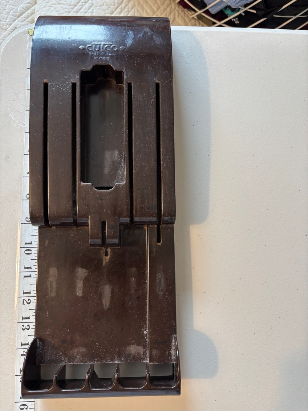Cutco Vintage 6 Slot Knife Holder Bakelite Wall Mount Drawer Organizer
